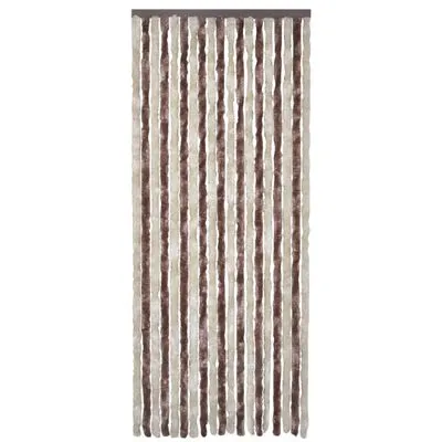 VidaXL Vliegengordijn 90x220 Cm Chenille Beige En Lichtbruin - Afbeelding 3