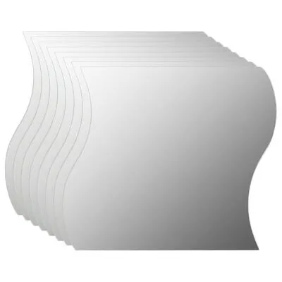 VidaXL Wandspiegels Golfvormig 8 St 20x20 Cm Glas - Afbeelding 3