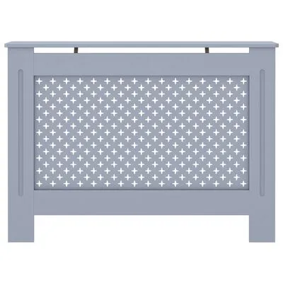 VidaXL Radiatorombouw 112x19x81 Cm MDF Antraciet - Afbeelding 3