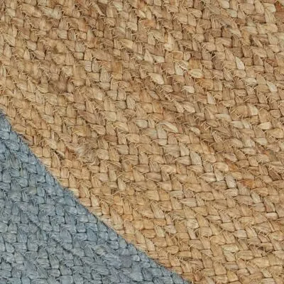 VidaXL Vloerkleed Handgemaakt Met Olijfgroene Rand 180 Cm Jute - Afbeelding 3