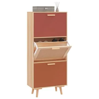 VidaXL Schoenenkast 52x25x120 Cm Bewerkt Hout - Afbeelding 3