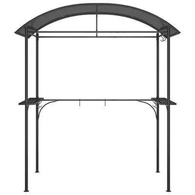 VidaXL Barbecuepaviljoen Met Zijplanken 220x115x230 Cm Staal Antraciet - Afbeelding 3