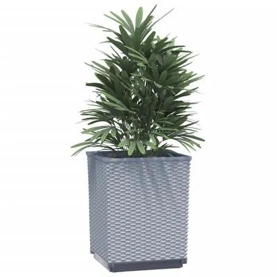 VidaXL Plantenbakken 2 St 30x30x37 Cm Polypropeen Lichtgrijs - Afbeelding 3
