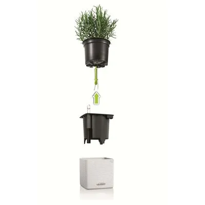 LECHUZA Plantenbakken 3 St Green Wall Home Kit Wit - Afbeelding 3