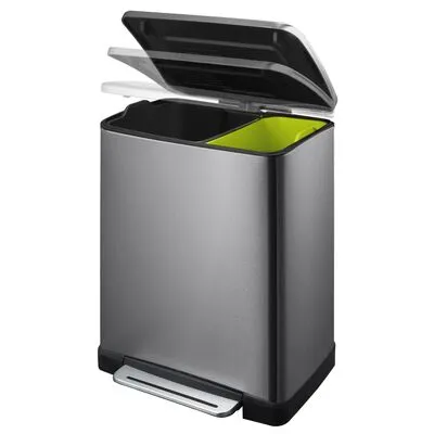 EKO Pedaalemmer E-Cube 28 L+18 L Staalkleurig - Afbeelding 3