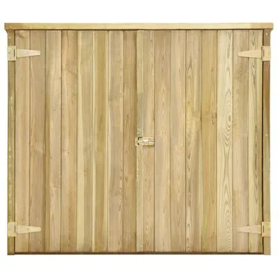 VidaXL Tuinschuur 135x60x123 Cm Geïmpregneerd Grenenhout - Afbeelding 3