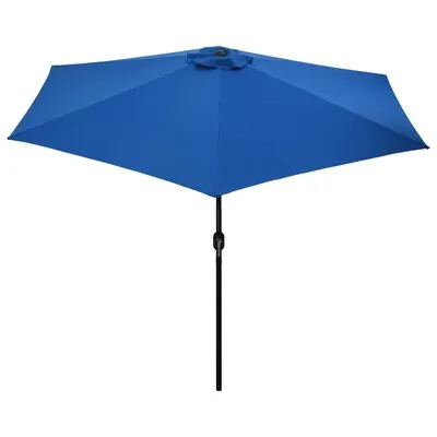 VidaXL Parasol Met Metalen Paal 300 Cm Blauw - Afbeelding 3