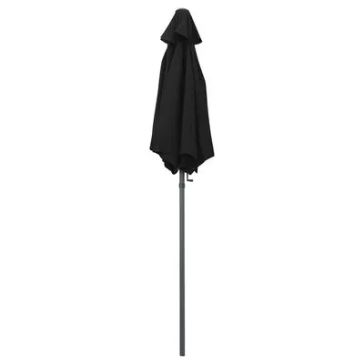 VidaXL Parasol 200x211 Cm Aluminium Zwart - Afbeelding 3