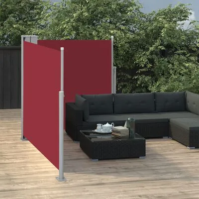 VidaXL Windscherm Uittrekbaar 120x600 Cm Rood - Afbeelding 3