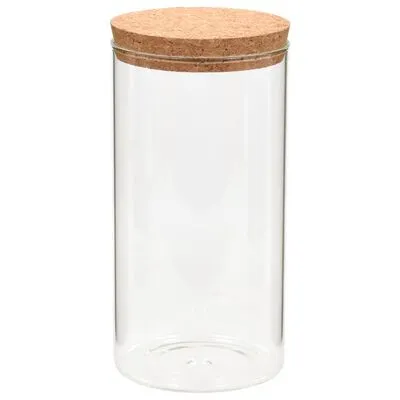 VidaXL Opbergpotten Met Kurken Deksel 6 St 1100 Ml Glas - Afbeelding 3