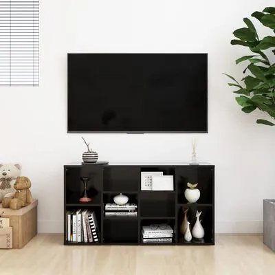 VidaXL Schoenenbank 103x30x54,5 Cm Spaanplaat Zwart - Afbeelding 3