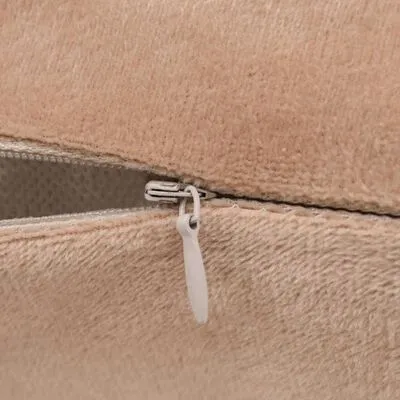 VidaXL 2-delige Sierkussenset 45x45 Cm Stof Beige - Afbeelding 4