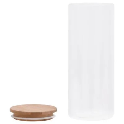 VidaXL Opbergpotten Met Bamboe Deksel 6 St 1000 Ml Glas - Afbeelding 4