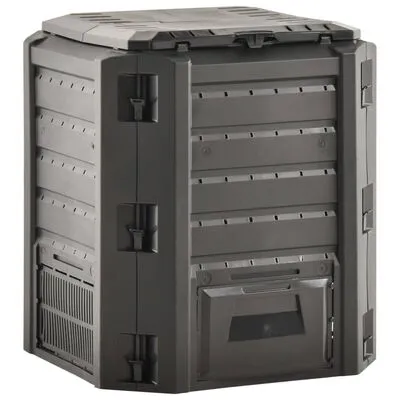 VidaXL Compostbak 380 L Zwart - Afbeelding 4