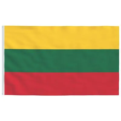 VidaXL Vlag Met Vlaggenmast Litouwen 6,23 M Aluminium - Afbeelding 4