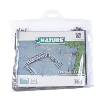 Nature Bevestigingspinnen Voor Anti-worteldoeken 20 St 25x20 Cm Metaal - Afbeelding 4