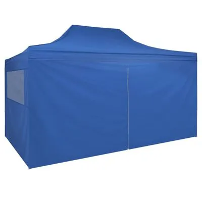 VidaXL Vouwtent Pop-up Met 4 Zijwanden 3x4,5 M Blauw - Afbeelding 4