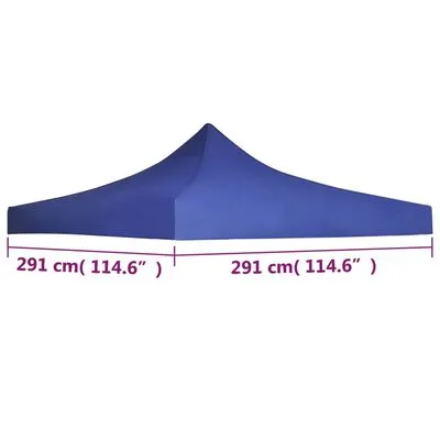 VidaXL Partytentdak 3x3 M Blauw - Afbeelding 4