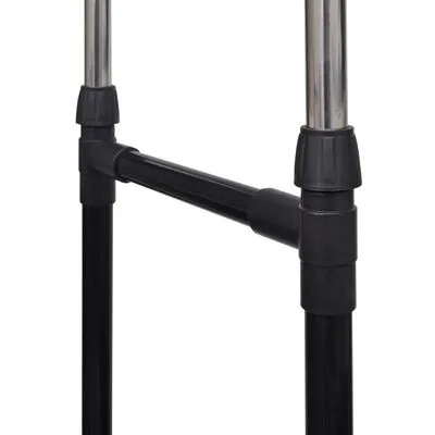 VidaXL Kledingrek Verstelbaar Met 4 Wieltjes En 2 Ophangrails - Afbeelding 4