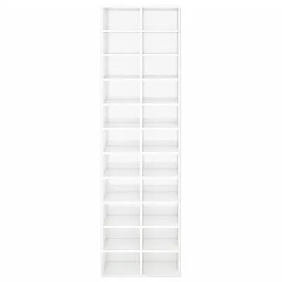 VidaXL Schoenenkast 54x34x183 Cm Spaanplaat Hoogglans Wit - Afbeelding 4