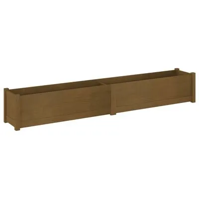 VidaXL Plantenbakken 2 St 200x31x31 Cm Massief Grenenhout Honingbruin - Afbeelding 4