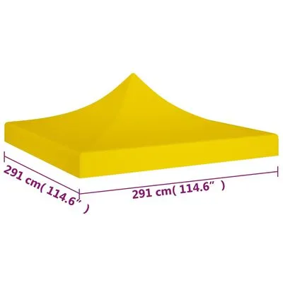 VidaXL Partytentdak 270 G/m² 3x3 M Geel - Afbeelding 5