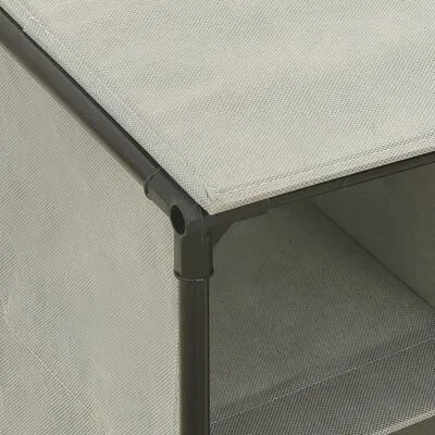 VidaXL Schoenenrek 57x36x61 Cm Nonwoven Stof En Staal Grijs - Afbeelding 5