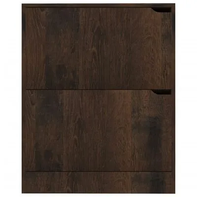 VidaXL Schoenenkast 2 Deuren 59x24x74 Cm Spaanplaat Gerookt Eiken - Afbeelding 5