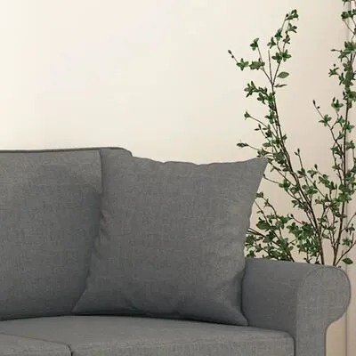 VidaXL Sierkussens 2 St 40x40 Cm Stof Donkergrijs - Afbeelding 5