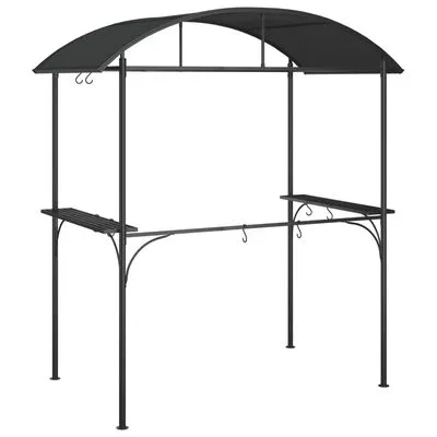 VidaXL Barbecuepaviljoen Met Zijplanken 220x115x230 Cm Staal Antraciet - Afbeelding 5