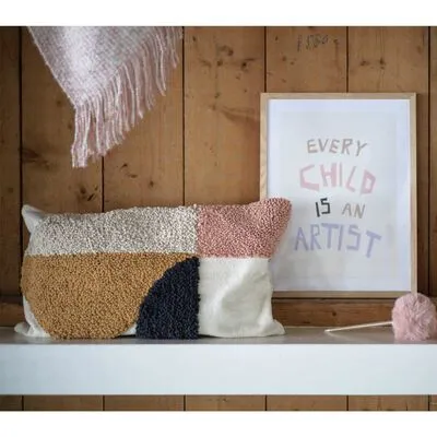 KidsDepot Sierkussen Kaya 50x30 Cm Katoen Roze - Afbeelding 5