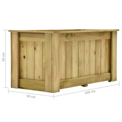 VidaXL Plantenbak Verhoogd 100x50x50 Cm Geïmpregneerd Grenenhout - Afbeelding 5