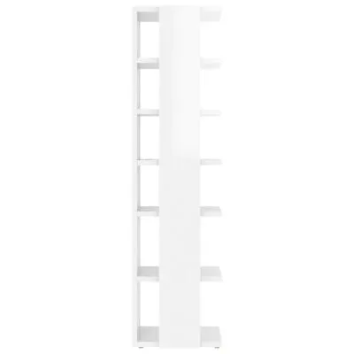 VidaXL Schoenenkast 27,5x27x102 Cm Bewerkt Hout Hoogglans Wit - Afbeelding 5