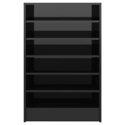 VidaXL Schoenenkast 60x35x92 Cm Spaanplaat Hoogglans Zwart - Afbeelding 5