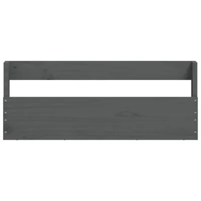 VidaXL Schoenenrekken 2 St 59x9x23 Cm Massief Grenenhout Grijs - Afbeelding 5