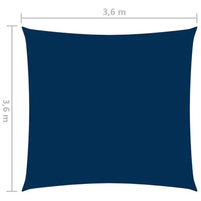 VidaXL Zonnescherm Vierkant 3,6x3,6 M Oxford Stof Blauw - Afbeelding 6