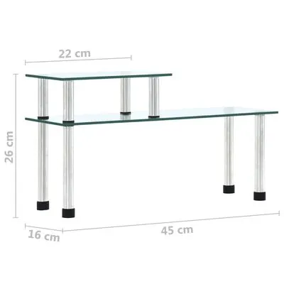 VidaXL Keukenschap 45x16x26 Cm Gehard Glas Transparent - Afbeelding 6