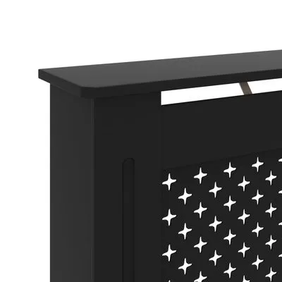 VidaXL Radiatorombouw 112x19x81 Cm MDF Zwart - Afbeelding 6