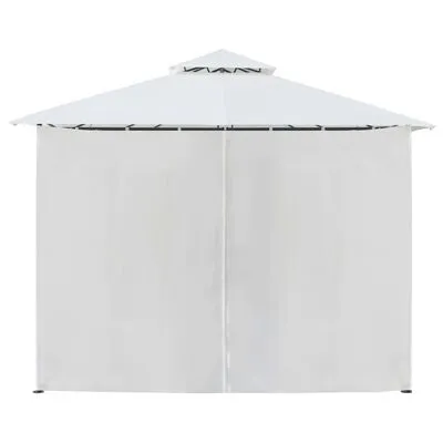 VidaXL Prieel Met Gordijnen 180g/m² 600x298x270 Cm Wit - Afbeelding 6