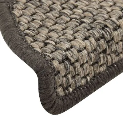 VidaXL Trapmatten Zelfklevend 15 St Sisal-look 56x20 Cm Zilverkleurig - Afbeelding 6