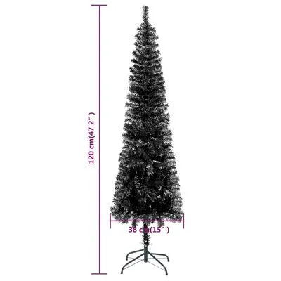 VidaXL Kerstboom Smal 120 Cm Zwart - Afbeelding 6