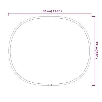 VidaXL Wandspiegel 30x25 Cm Zwart - Afbeelding 6