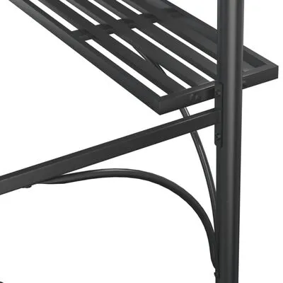 VidaXL Barbecuepaviljoen Met Zijplanken 220x115x230 Cm Staal Antraciet - Afbeelding 6