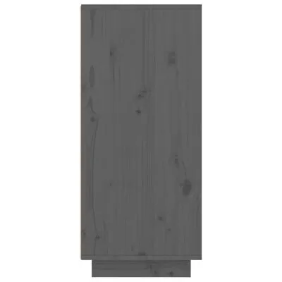 VidaXL Schoenenkast 60x35x80 Cm Massief Grenenhout Grijs - Afbeelding 6