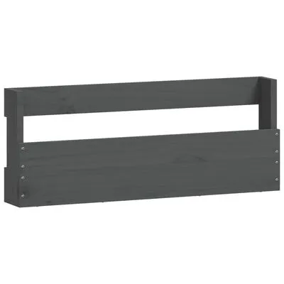 VidaXL Schoenenrekken 2 St 59x9x23 Cm Massief Grenenhout Grijs - Afbeelding 6