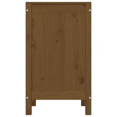 VidaXL Wasmand 44x44x76 Cm Massief Grenenhout Honingbruin - Afbeelding 6