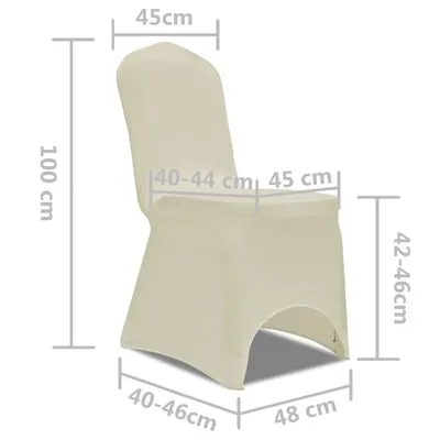 VIDAXL Hoes Voor Stoelen 50 Stuks (creme) - Afbeelding 7