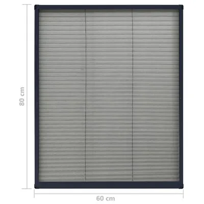 VidaXL Raamhor Plissé 60x80 Cm Aluminium Antracietkleurig - Afbeelding 7