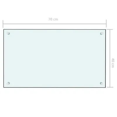 VidaXL Spatscherm Keuken 70x40 Cm Gehard Glas Wit - Afbeelding 7