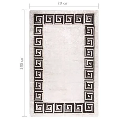 VidaXL Vloerkleed Wasbaar Anti-slip 80x150 Cm Lichtbeige - Afbeelding 7